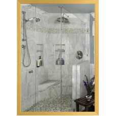 Зеркало настенное Zerix FONTE MRZ09-60x85-Reverse GOLD прямоугольное в золотой раме (ZX6211)