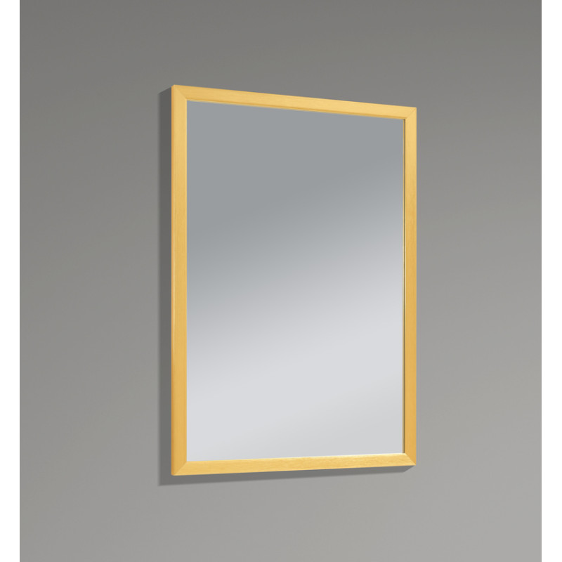 Зеркало настенное Zerix FONTE MRZ09-60x85-Reverse GOLD прямоугольное в золотой раме (ZX6211)