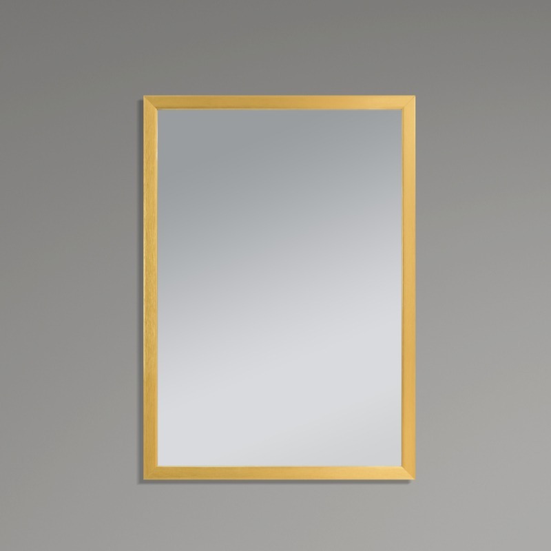 Зеркало настенное Zerix FONTE MRZ09-60x85-Reverse GOLD прямоугольное в золотой раме (ZX6211)