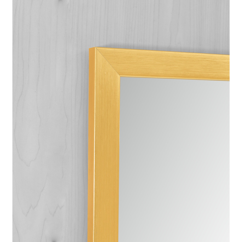 Зеркало настенное Zerix FONTE MRZ09-60x85-Reverse GOLD прямоугольное в золотой раме (ZX6211)