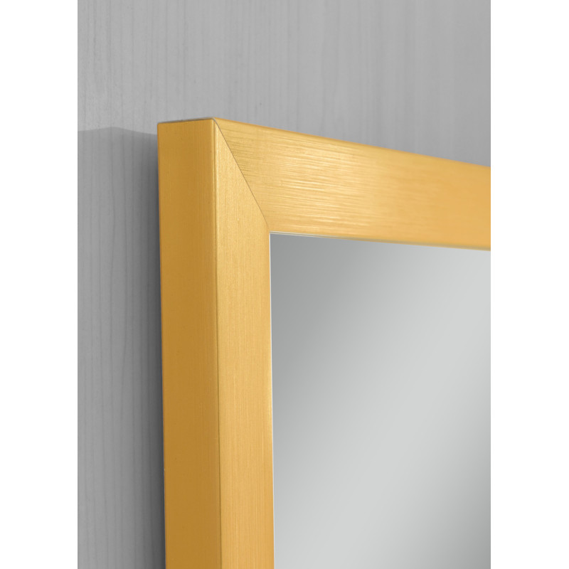 Зеркало настенное Zerix FONTE MRZ09-60x85-Reverse GOLD прямоугольное в золотой раме (ZX6211)