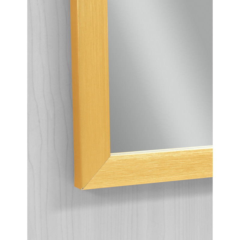 Зеркало настенное Zerix FONTE MRZ09-60x85-Reverse GOLD прямоугольное в золотой раме (ZX6211)