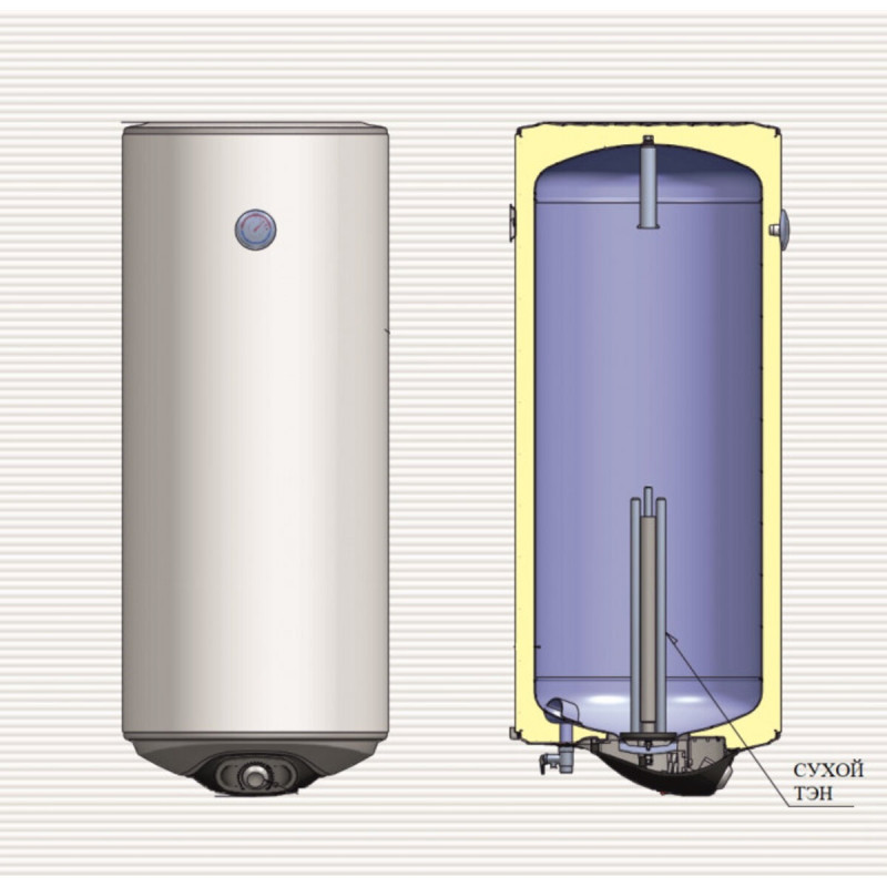 Eldom Водонагрівач (бойлер) електричний 80 л. Eureka 80 SLIM 2x1.0 kW WV08039D