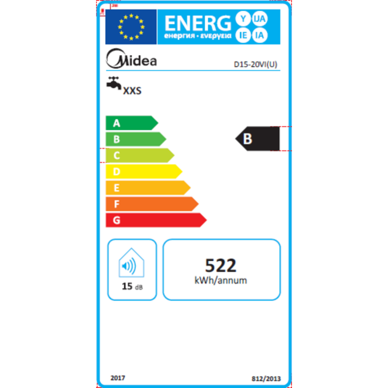 MIDEA Водонагрівач (бойлер) електричний 15 л. D15-20VI(U) 000003892