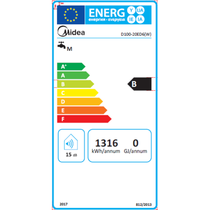 MIDEA Водонагрівач (бойлер) електричний 100 л. PRIME Wi-Fi D100-20ED6 (W) 000003980