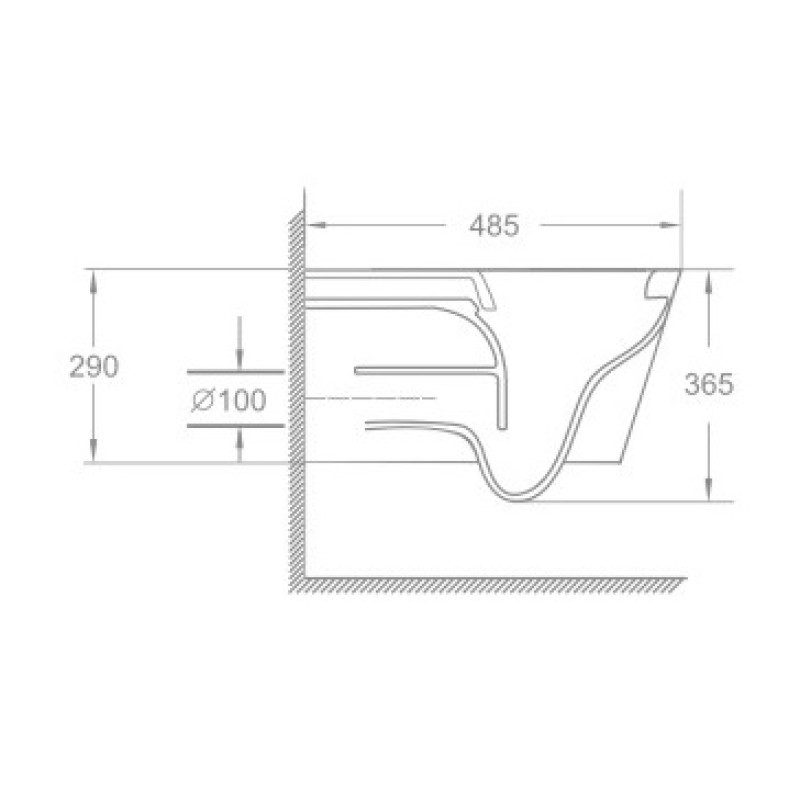 KUBIK унітаз підвісний c06810200(48,5*34*36,5 см, twist, сидіння duroplast)