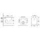 IMPRESE KUBIK Rimless унитаз подвесной 49*34*36,5см, сиденье твердое Slim slow-closing, (c06810203)