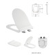DOBRY унітаз підвісний c06822200 (48,5 * 36 * 36,5 см, twist, сидіння duroplast)