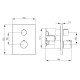 IMPRESE VIOLIK змішувач прихованого монтажу (термостат 3 функції, S), чорний матовий, (f04610810AD)