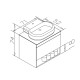 IMPRESE BLACK EDGE тумба подвесная 70см со столешницей 1 ящик, дуб, (f32117OK(1))
