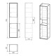 IMPRESE VYSKOV пенал 170*40*35 см, підвісний, білий, (f3253W)