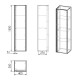 IMPRESE BLATNA L пенал 150*40*35 см, підвісний, білий, (f3283W)
