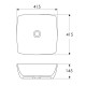 IMPRESE BLACK EDGE умивальник накладний 41,5*41,5*14,5см, (i11096)