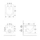 LESNA BLACK Rimless унітаз підвісний 49*37*36 см, безобідковий, сидіння тверде slow-closing, чорний матовий