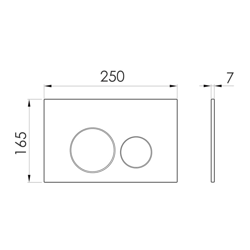IMPRESE i7111, клавіша змиву, чорний матовий, нержавіюча сталь, (i7111SB)