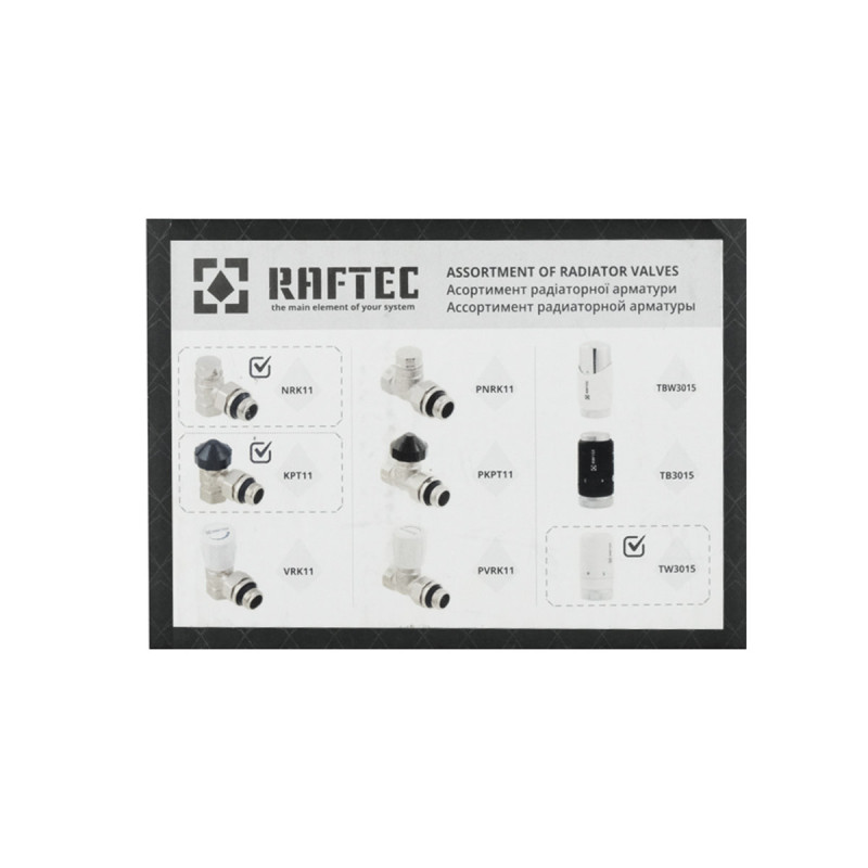 Raftec Комплект термостатичний M30 кутовий 1/2