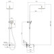 BILOVEC система душова (термостат для ванни, душ d230 мм ABS, лійка 3 режими, шланг 1700 мм PVC), чорний матовий