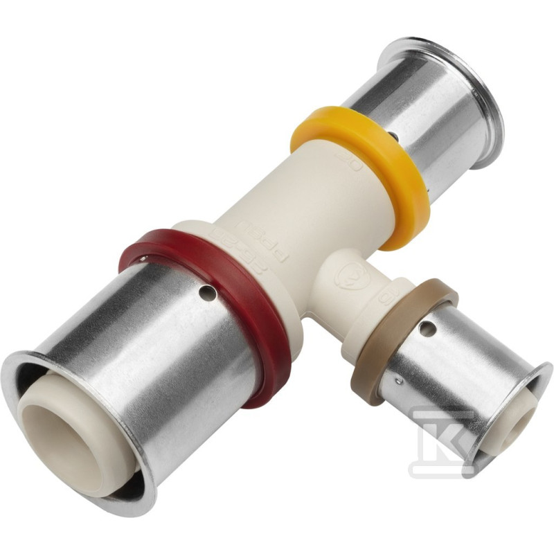 KAN-therm Трійник редукційний PPSU Press з прес-кільцем 26x16x26 (1009257015)