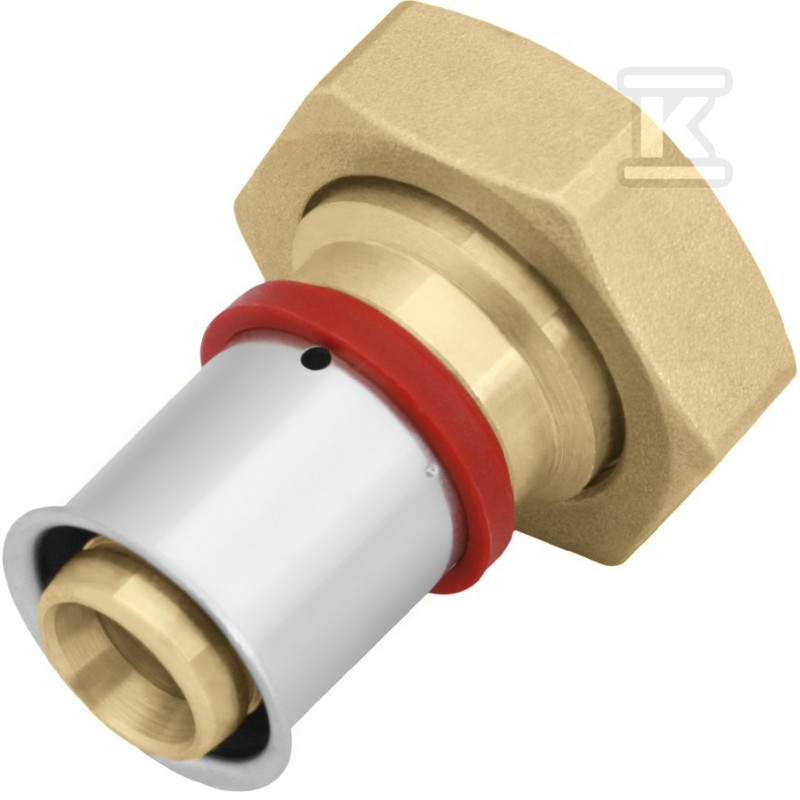 KAN-therm З’єднувач з накидною гайкою 16*3/4" ВВ Steel (1009105002)