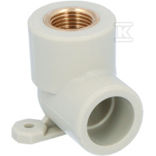 KAN-therm PP Коліно настінне з вушками з внутрішньою різьбою (гніздо для крана) d25-1/2" (1209069008)
