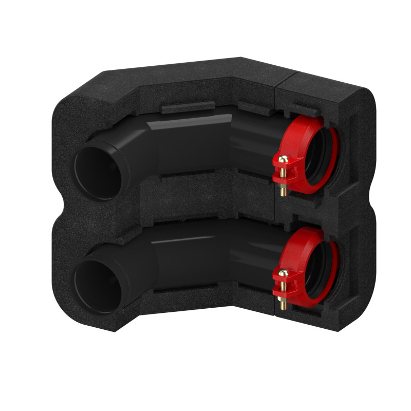 Meibes Компл. кут. з'єдн. W 150 PN10 (DN150, 30 м3/год, 700кВт, 2 шт, в ізол, 2 муфти Victaulic) (на заміну (M66457.330)