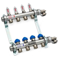 Розподільчий коллектор без шарового крану з витратомірами HKV-D V2A 7 (208071003)