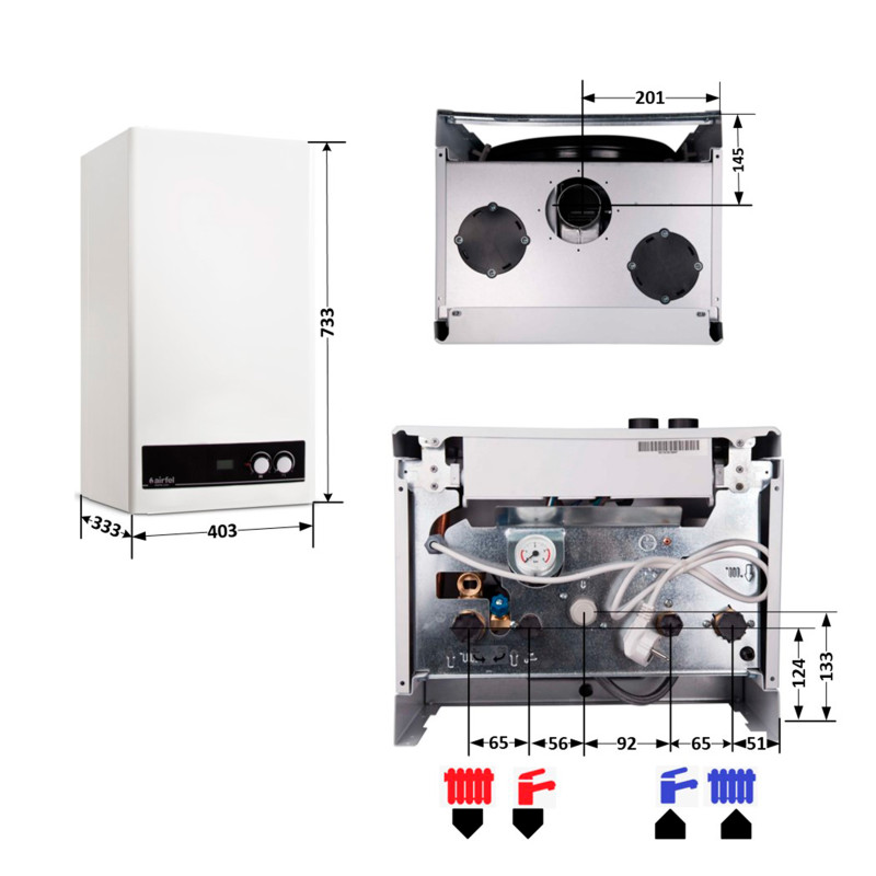 Airfel Двухконтурный газовый турбированный котел DigiFEL DUO 24 кВт (AIRFELDIGIFELDUO242018)