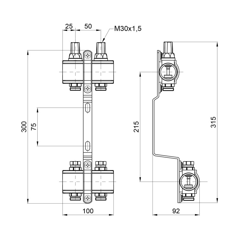 SD Forte Колектор 1" 2 виходи (SF002W2)