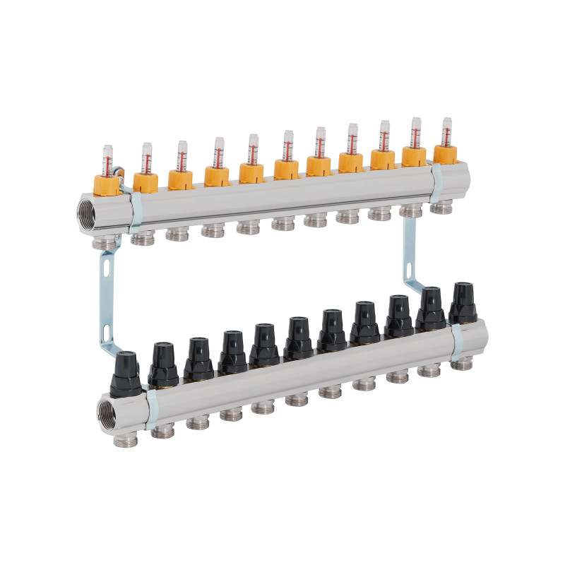 Коллектор SD Forte 1" 11 выходов с расходомерами (SF001W11)