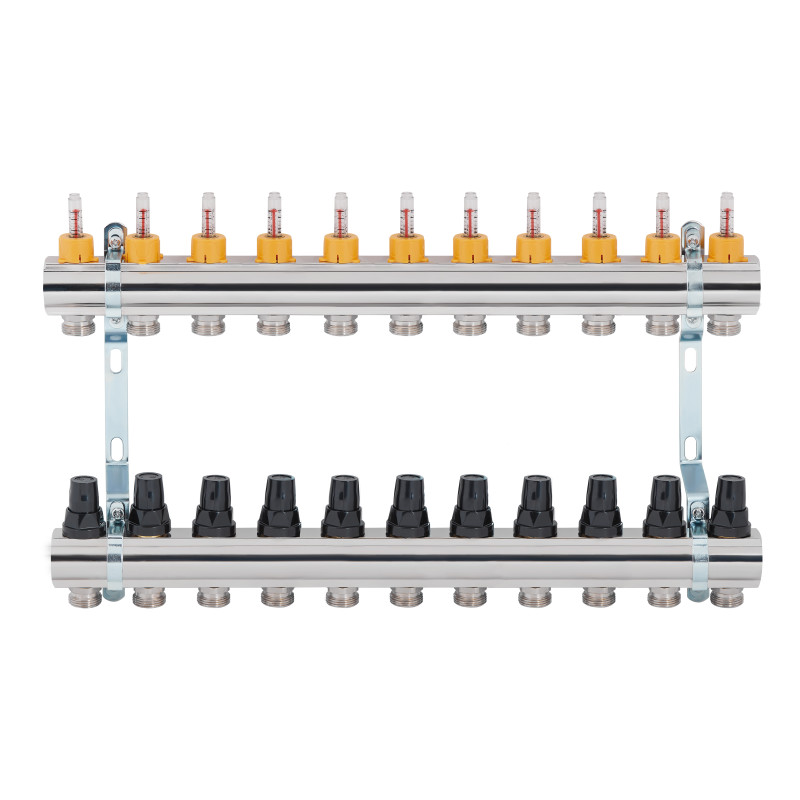 Коллектор SD Forte 1" 11 выходов с расходомерами (SF001W11)