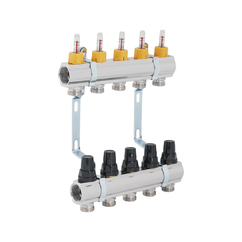 Коллектор SD Forte 1" 5 выходов с расходомерами (SF001W5)