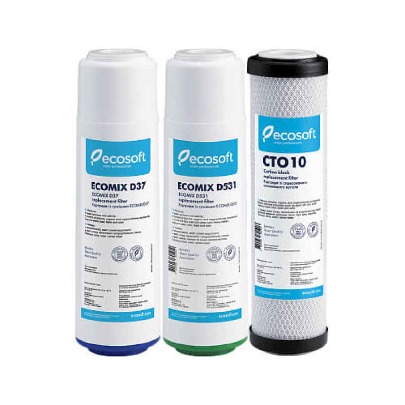 ECOSOFT Покращений комплект картриджів для потрійного фільтра (CRV3ECO)