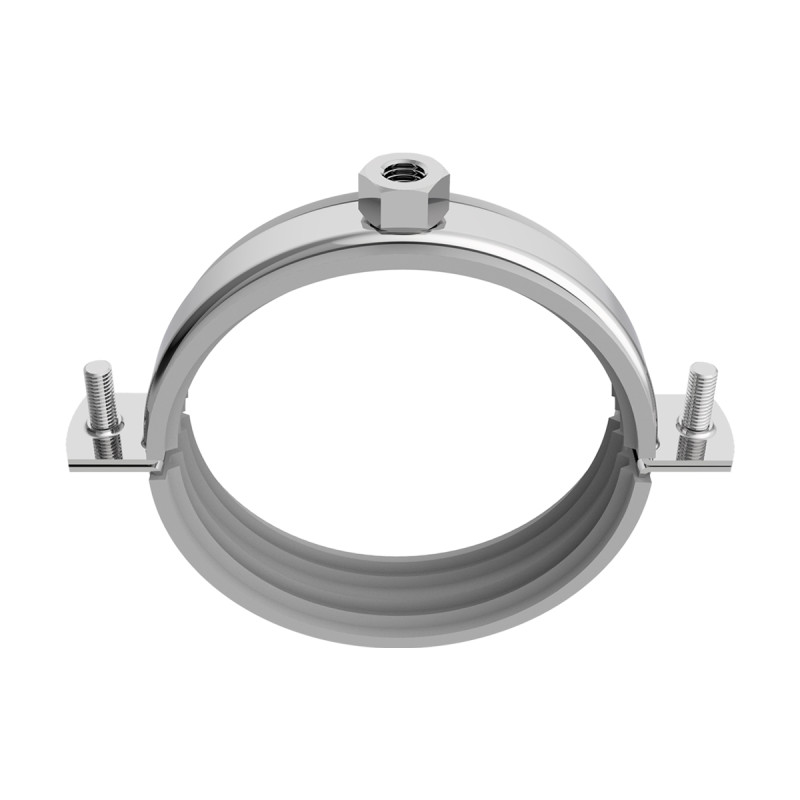 KVADO Хомут сантехнічний с гумовою вставкою 4 1/2" (128-137 мм) М8