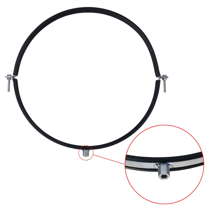 KVADO Хомут металевий для вентиляції з гумовою вставкою 710 комбігайка М10/М8