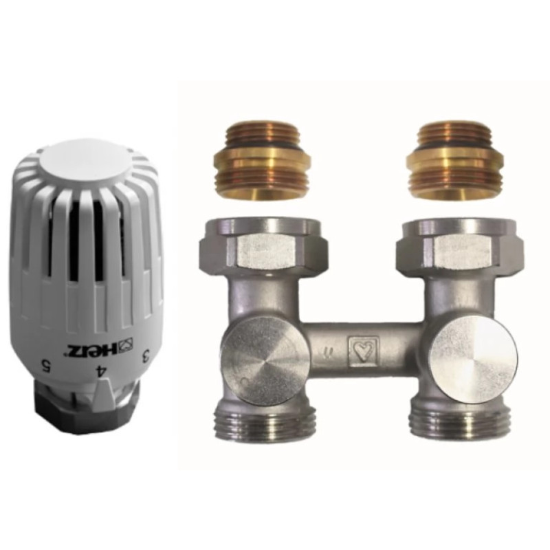 HERZ Термостатический комплект Projekt "H"; прямой, 1/2" (1376622+1726018). 1376685