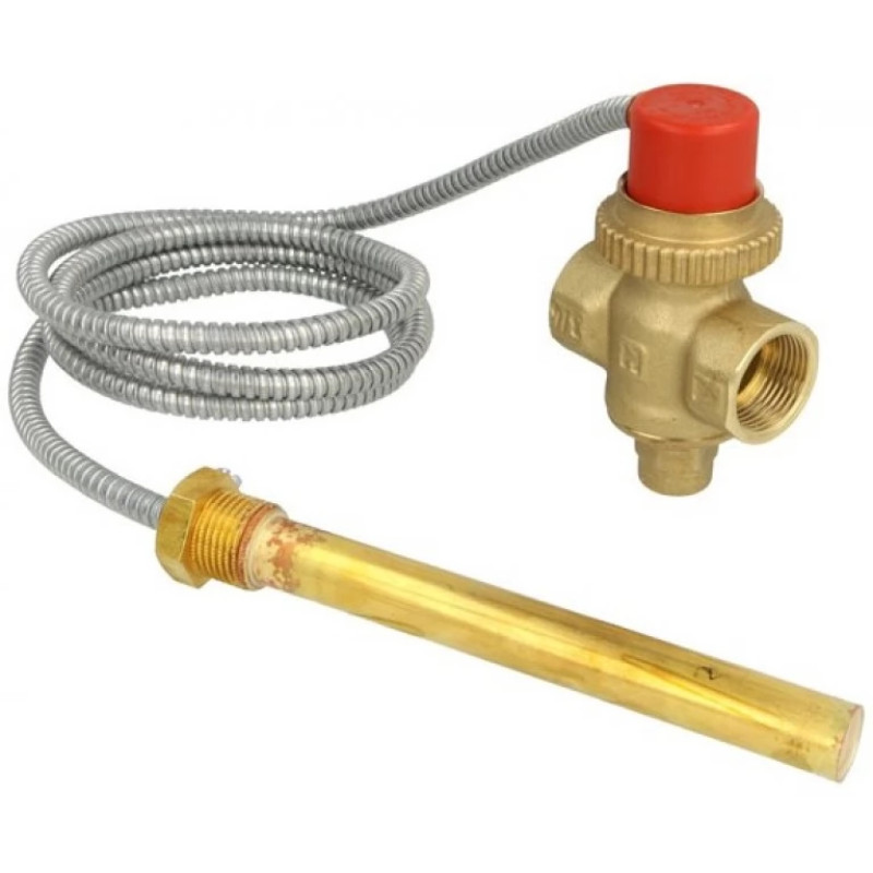 Honeywell (Resideo Braukmann) Клапан запобіжний, термостатичний, 95 С, з виносним датчиком – 1,3 м TS131-3/4A