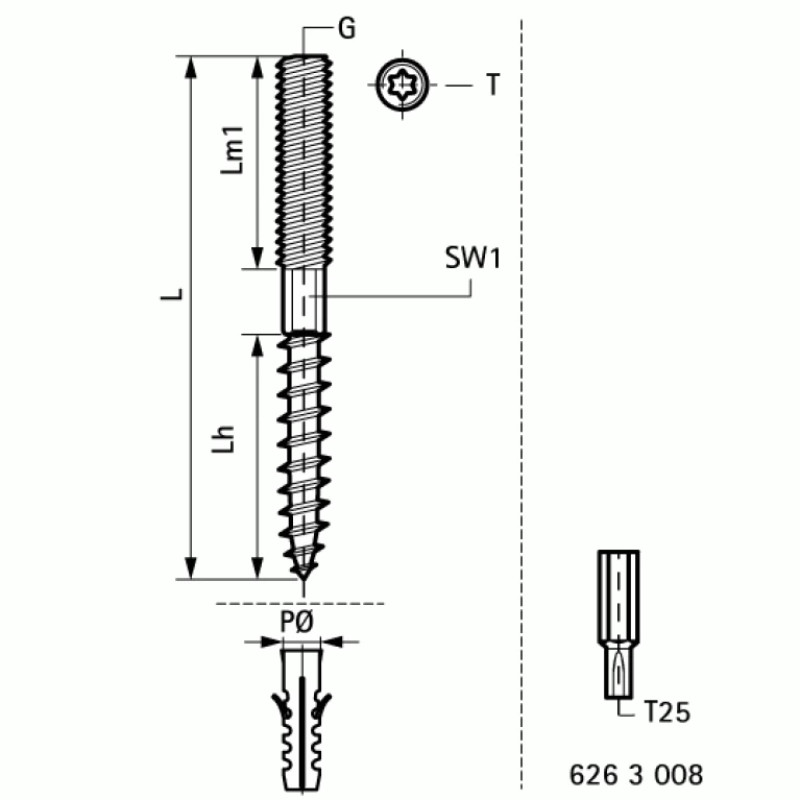 Walraven Винт-шуруп BIS M10 110 мм 6283010