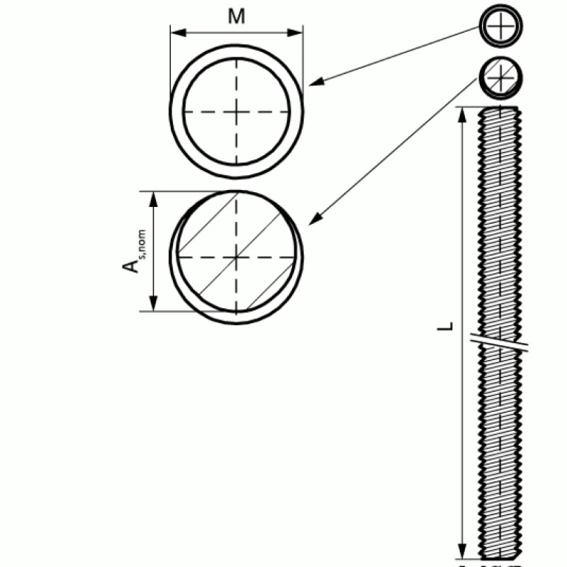 Walraven Шпилька метрична М12х1000 мм 6303012