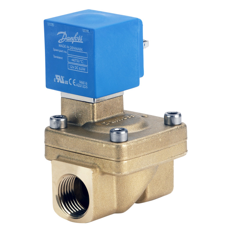 Danfoss EV220W Клапан електромагнітний нормально відкритий 1/2" (042U436432)