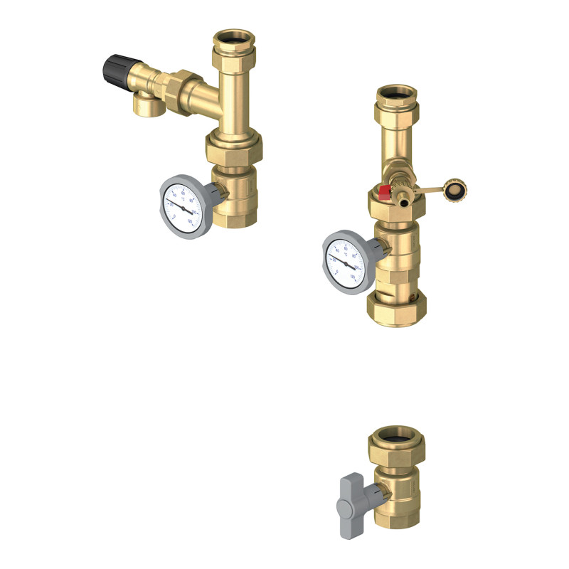 Meibes Монтажний комплект Ду32 (без насосу) з запоб. кл. для підкл. каскадної системи до настінного котла (M66362.35)