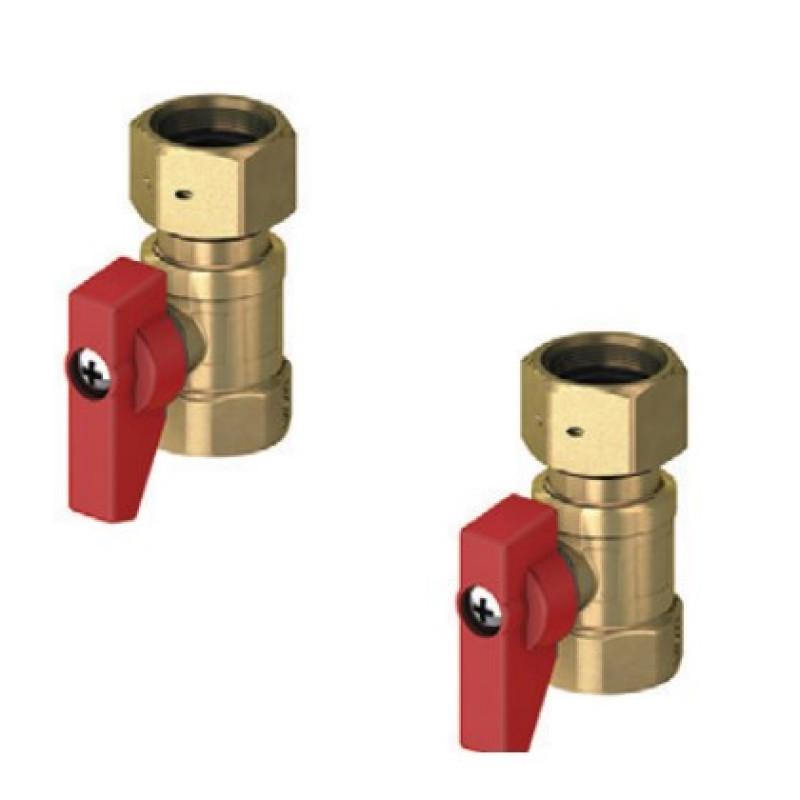 Meibes Кульовий кран з "американкою", Ду=20 мм, ВР 3/4" х НГ 3/4" (комплект 2 шт) (MN80597.129)