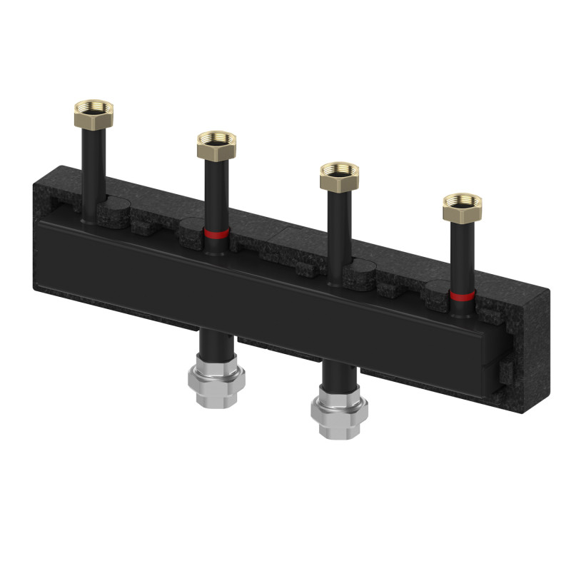 Meibes Колектор настінний на 2 опалювальних контура (120 кВт при ΔТ = 25К) (нова ізоляція) (M66301.80)