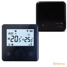 Tervix 118330 Безпровідний кімнатний термостат WiFi Pro Line для газового/електричного котла, чорний (118330)