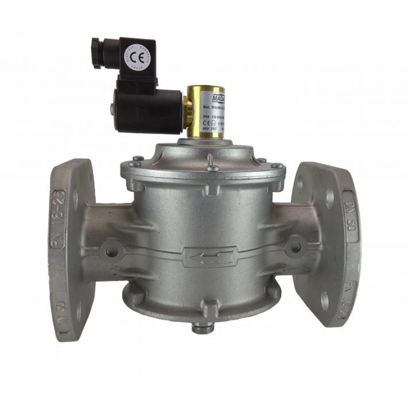 MADAS Клапан електромагн. М16/RM N.A. DN 40. P=500 mbar, фланцевий