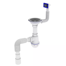 Kronoplast Сифон для кухонної мийки 40/50 з гнучким прямокутним переливом (SM27010343)