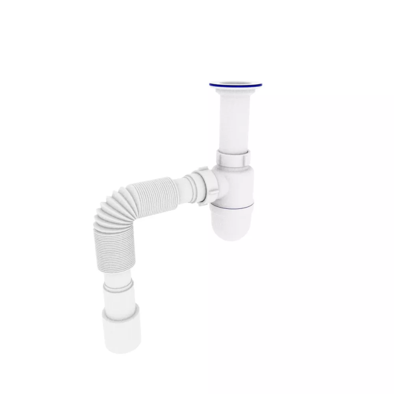 Kronoplast Сифон для кухонної мийки 1/2 з литим випуском Ø40 x 40/50 (SY11000043)