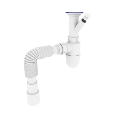 Kronoplast Сифон для кухонної мийки 1/2 з литим випуском і відведенням до пральної машини Ø40х40/50 (SY13000043)