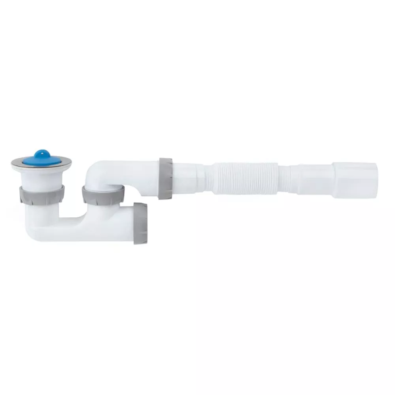 Kronoplast Сифон для ванни 1 1/2″, з ревізією та гнучкою трубкою Ø40 x 40/50 (SR14000033)