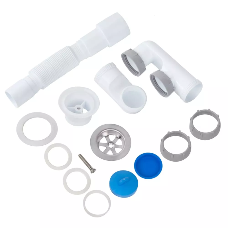 Kronoplast Сифон для ванни 1 1/2″, з ревізією та гнучкою трубкою Ø40 x 40/50 (SR14000033)