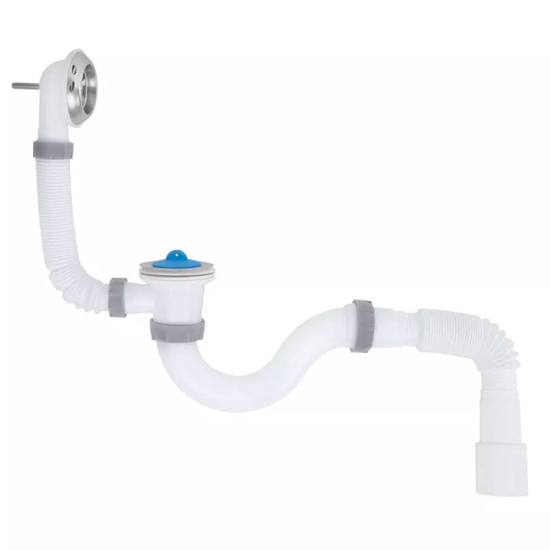 Kronoplast Сифон для ванни прямоточний 40/50 з переливом (SV26000133)